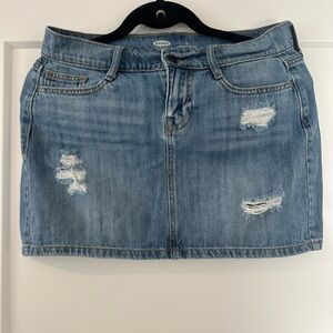 Old Navy Denim Distressed Skirt